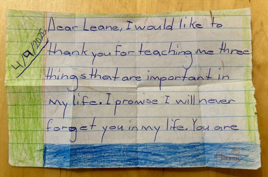 A handwritten letter